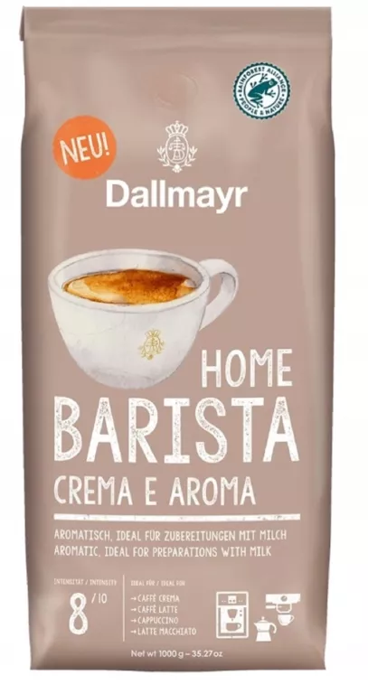 KAWA ZIARNISTA DALLMAYR BARISTA CREMA E AROMA 1KG KREMOWA I AROMATYCZNA