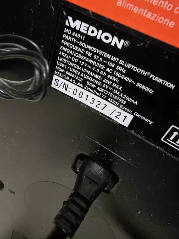 GŁOŚNIK MEDION MD44011 + MIKROFON