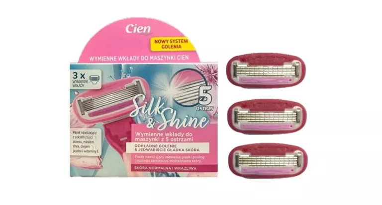 WKŁADY WYMIENNE DO MASZYNKI Z 5 OSTRZAMI CIEN SILK & SHINE 3 SZT