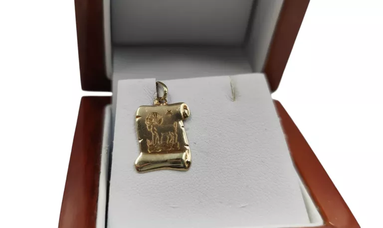 ZŁOTA ZAWIESZKA ZNAK ZODIAKU KOZIOROŻEC PRÓBY 585/14K