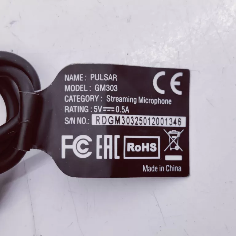 MIKROFON POJEMNOŚCIOWY REDDRAGON PULSAR GM303 SAM