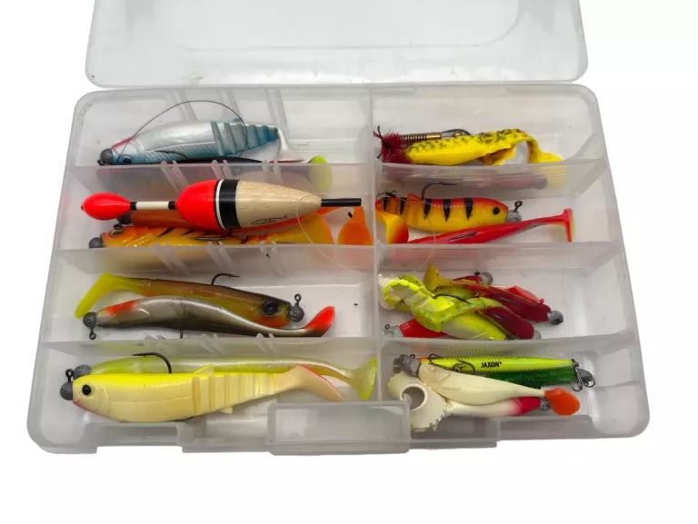 KOŁOWROTEK JAXON MAGNET CARP FRXL 400 + PRZYNĘTY WĘDKARSKIE 23 SZTUKI