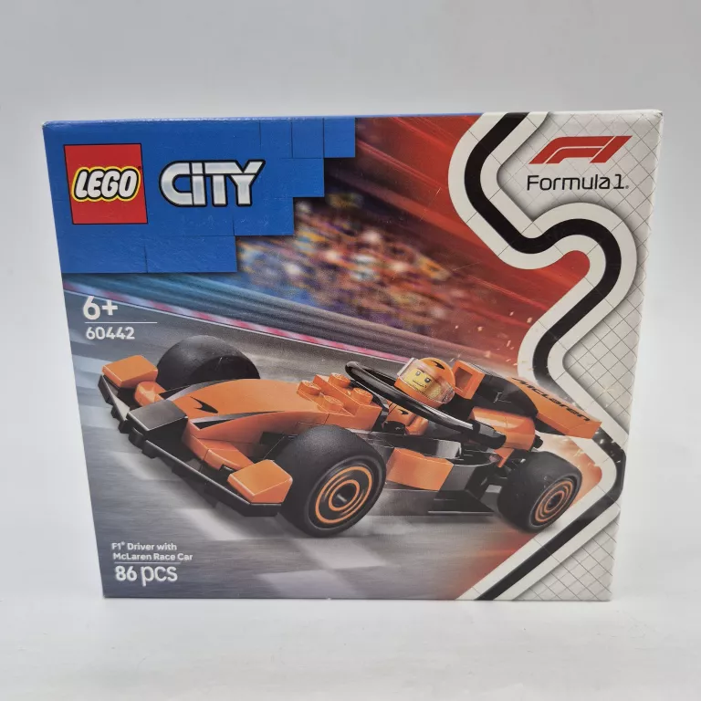 KLOCKI LEGO CITY 60442 F1 CITY DRIVER Z SAMOCHODEM WYŚCIGOWYM MCLAREN