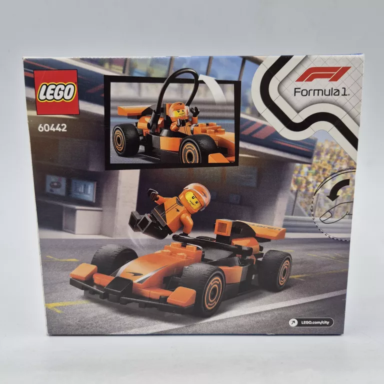KLOCKI LEGO CITY 60442 F1 CITY DRIVER Z SAMOCHODEM WYŚCIGOWYM MCLAREN