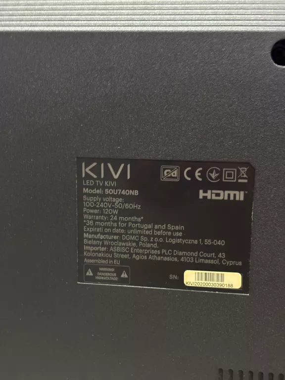 TELEWIZOR KIVI 50U740NB