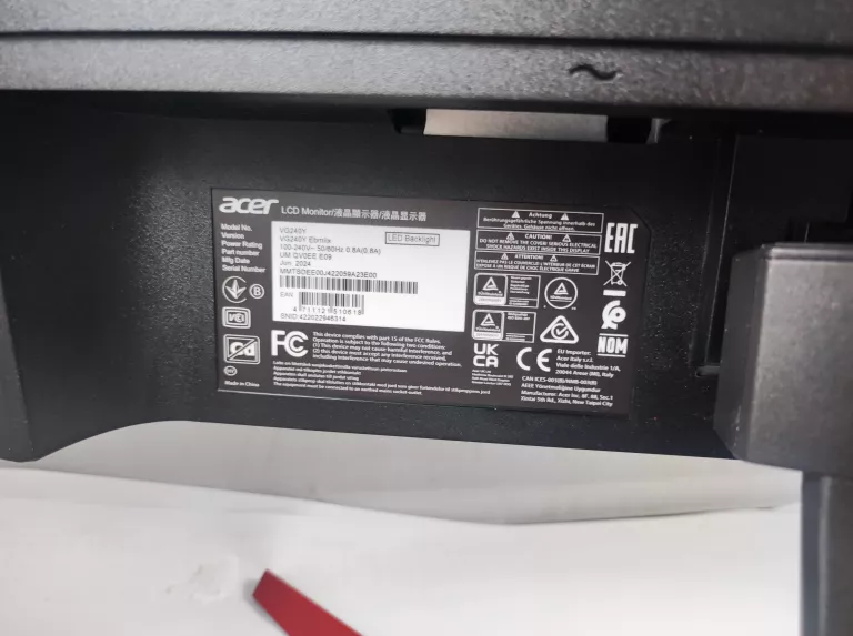 MONITOR ACER NITRO VGO SERIES 23,8" VG240 KOMPLET GWARANCJA