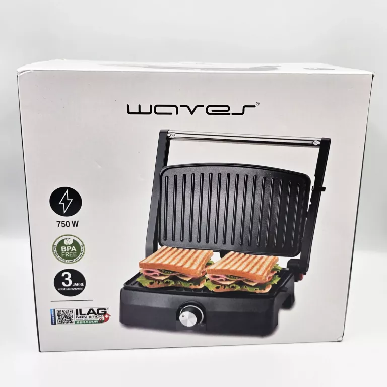 GRILL WIELOFUNKCYJNY WAVES CG-131430.4 / 750 W / CZARNY