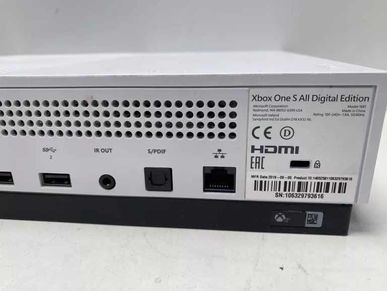 KONSOLA XBOX ONE S 1681 DIGITAL 1TB