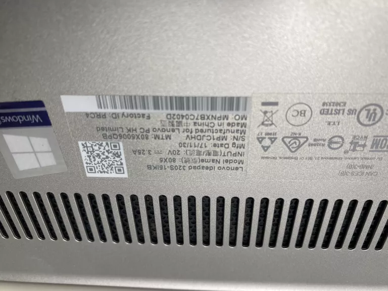 LAPTOP LENOVO IDEAPAD 320S-15IKB I3-7100U 4GB RAM 1TB HDD