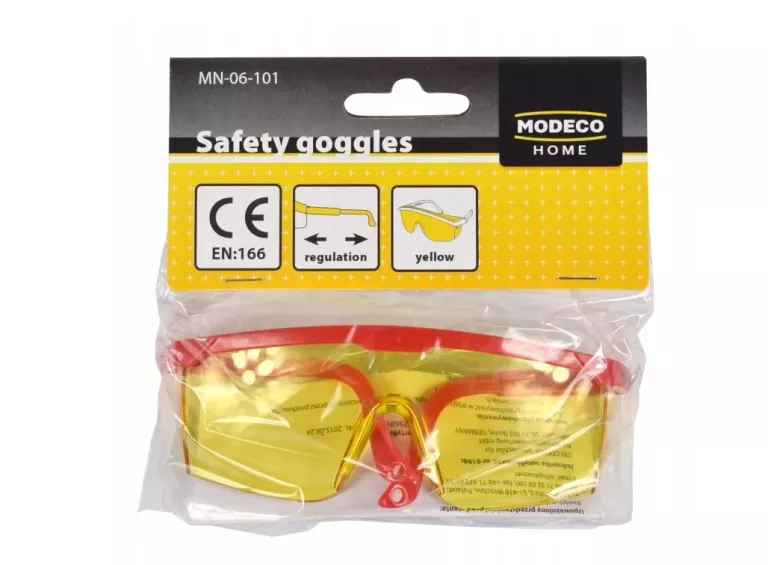 GOGLE OCHRONNE MODECO MN-06-101 OKULARY TRANSPARENTNE REGULOWANE ZAUSZNIKI