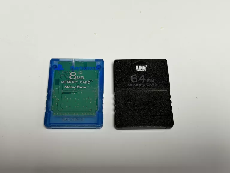 KONSOLA PLAYSTATION 2 SLIM 2X PAD 2X KARTY PAMIĘCI