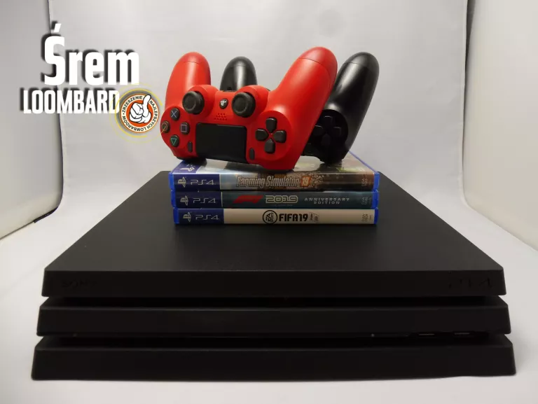 KONSOLA PS4 PRO, 3 GRY, 2 PADY, OKABLOWANIE, BDB STAN!
