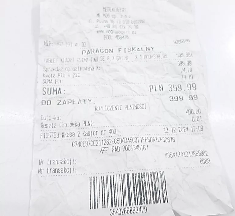 TABLET REDMI PAD SE 8.7 '' 4/64GB SZARY 12-12-2024R.