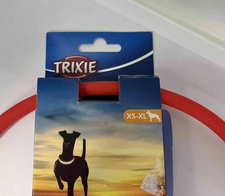 TRIXIE ŚWIECĄCA OBROŻA LED 10-70 CM CZERWONA XS-XL