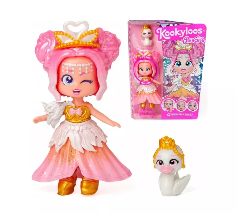 LALKA KOOKYLOOS PRINCESS DOLL SWAN FANTASY