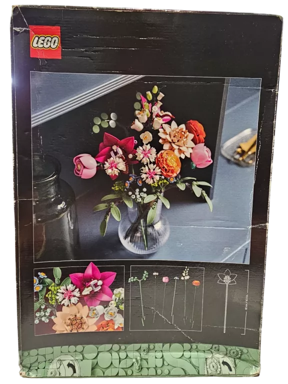 LEGO 10342 ICONS BOTANICALS PIĘKNY BUKIET RÓŻOWYCH KWIATÓW
