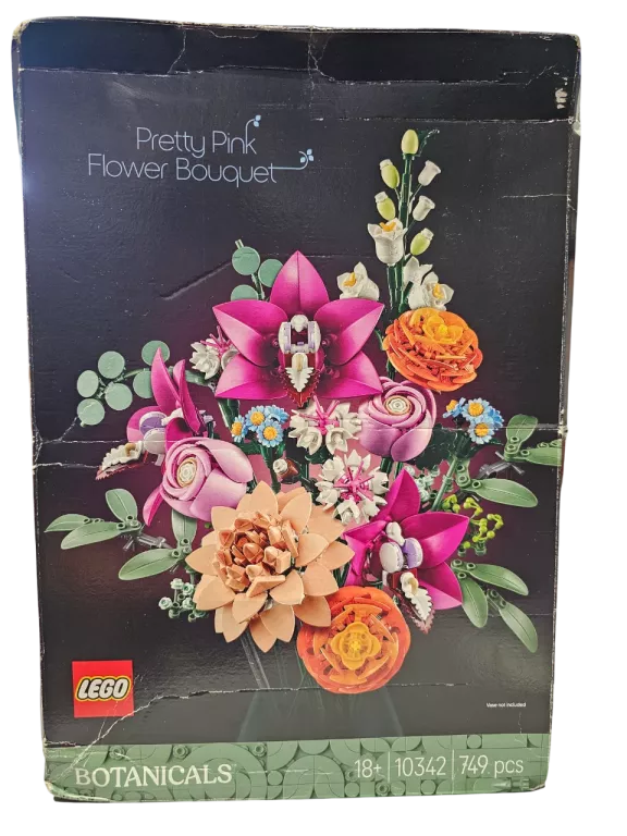 LEGO 10342 ICONS BOTANICALS PIĘKNY BUKIET RÓŻOWYCH KWIATÓW