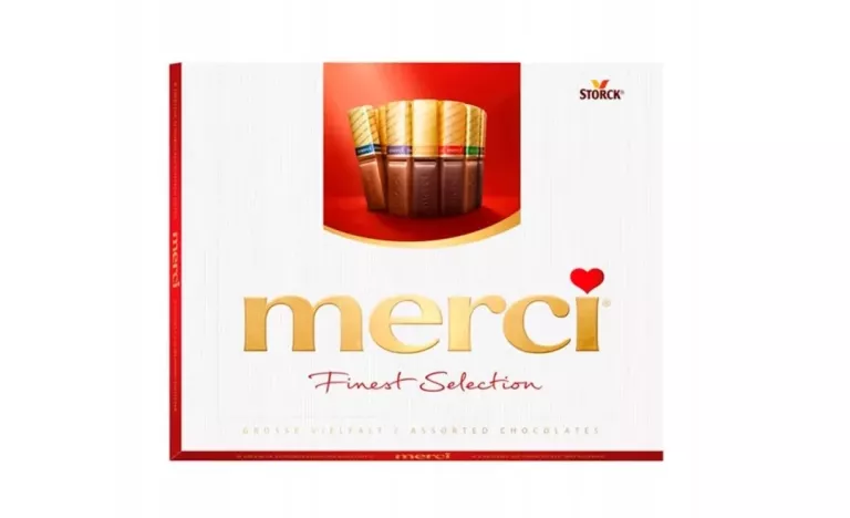 MERCI FINEST SELECTION BOMBONIERKA CZEKOLADKI PRALINKI STORCK ORYGINAŁ 250