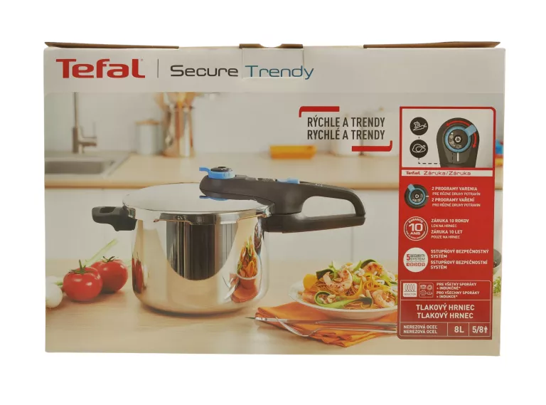 SZYBKOWAR TEFAL SECURE TRENDY PRESSURE 8L INDUKCJA