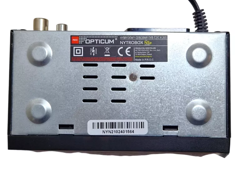 TUNER DEKODER DVB-T2 OPTICUM NYTROBOX NSE H.265 HEVC