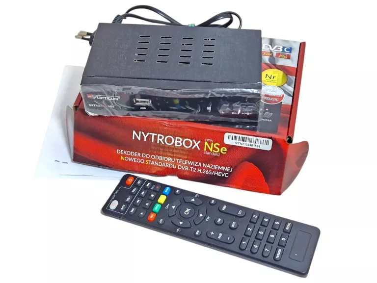 TUNER DEKODER DVB-T2 OPTICUM NYTROBOX NSE H.265 HEVC