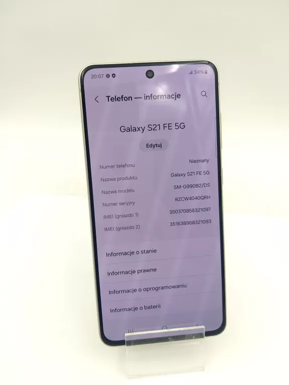 TELEFON SAMUSNG S21 FE 6/128 GB OLIWKOWY