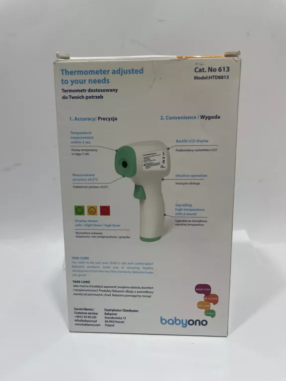 TERMOMETR ELEKTRONICZNY BABY ONO 613
