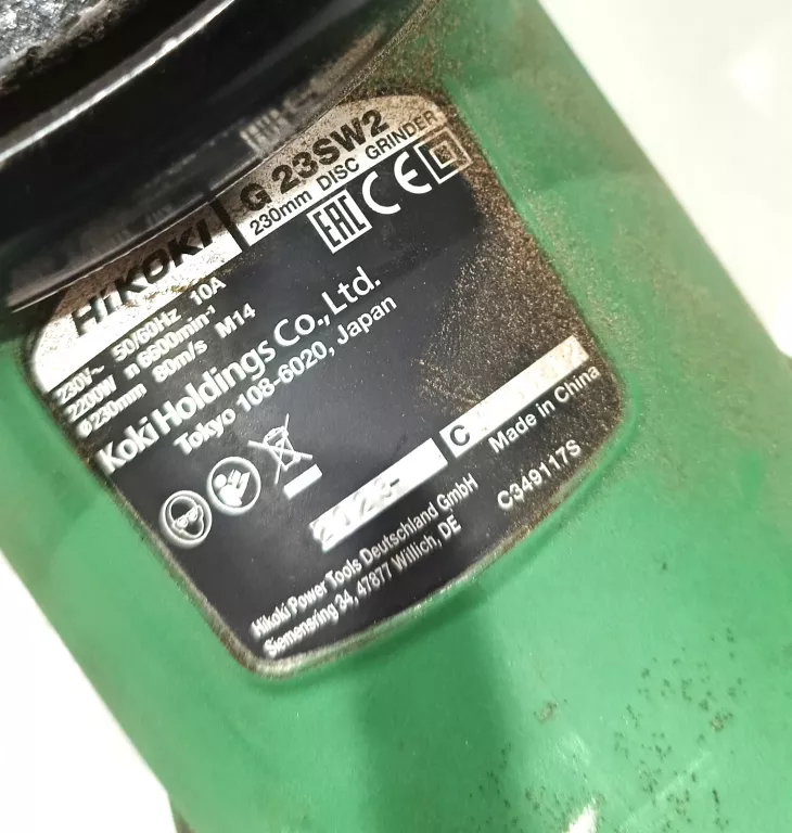 SZLIFIERKA KĄTOWA HIKOKI G 23SW2
