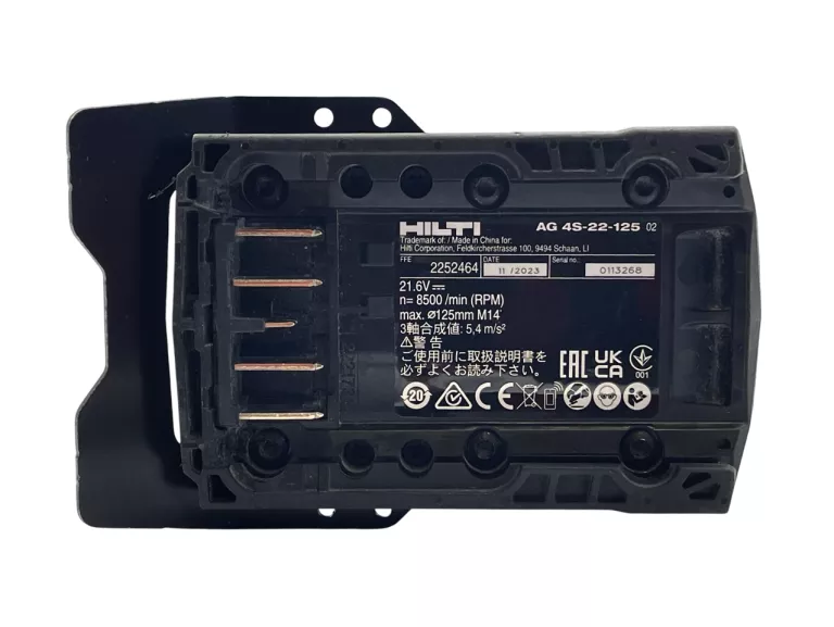 AKUMULATOROWA SZLIFIERKA KĄTOWA HILTI 4S-22 + AKU 4.0 AH + AKU 2.5 AH 2023
