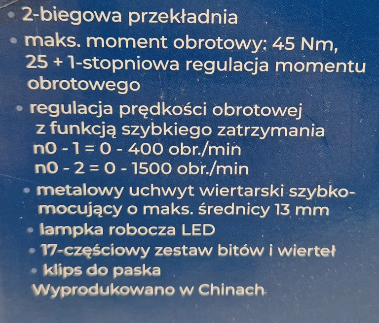 WIERTARKO-WKRĘTARKA FERREX FAB 20-1 20V