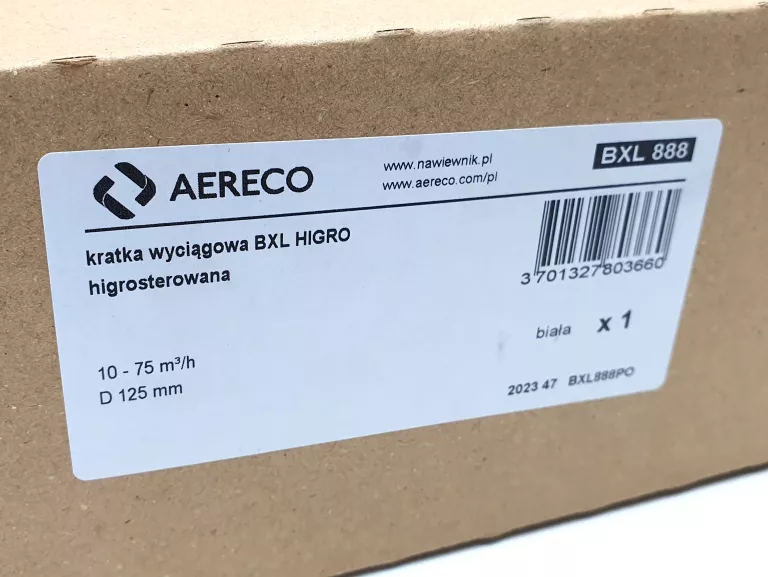 KRATKA WYWIEWNA HIGROSTEROWANA - AERECO- BXL888PO
