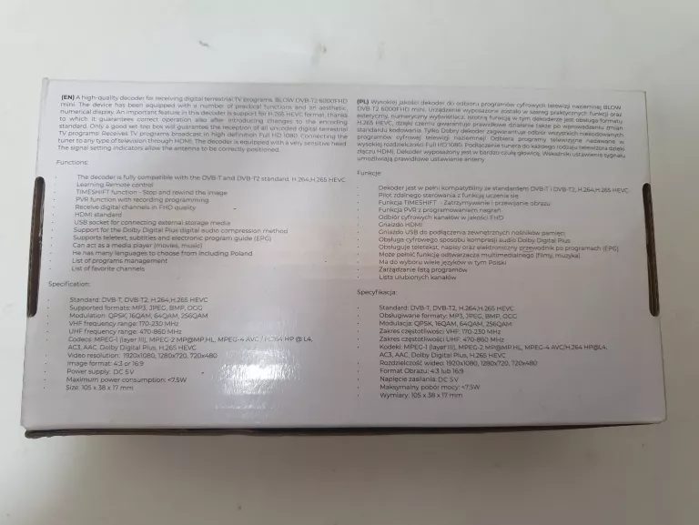 TUNER TERRESTRIAL TV DVB-T2