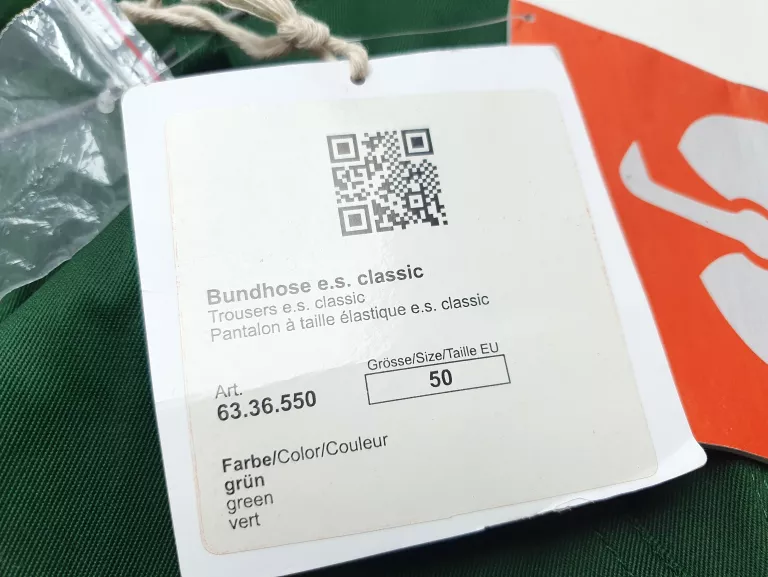 WURTH BUNDHOSE SPODNIE ROBOCZE PAS R,50 ( ROZMIAR L)