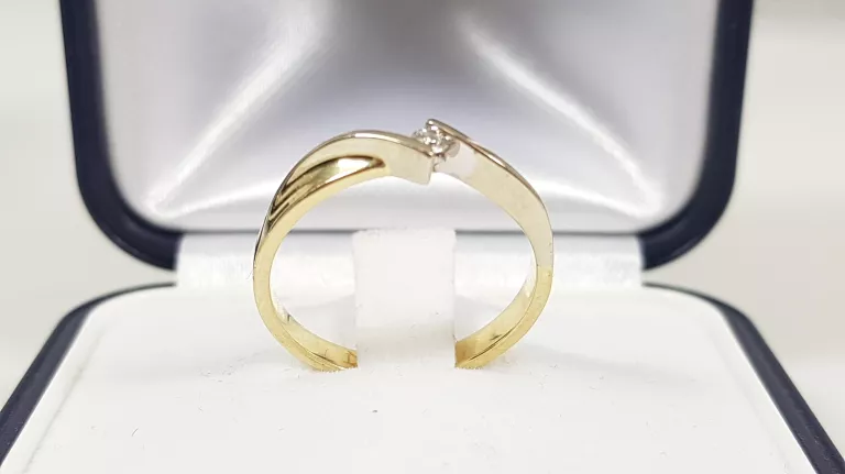 585 2,07G 0,05CT R13 ZŁOTY PIERŚCIONEK Z BRYLANTEM