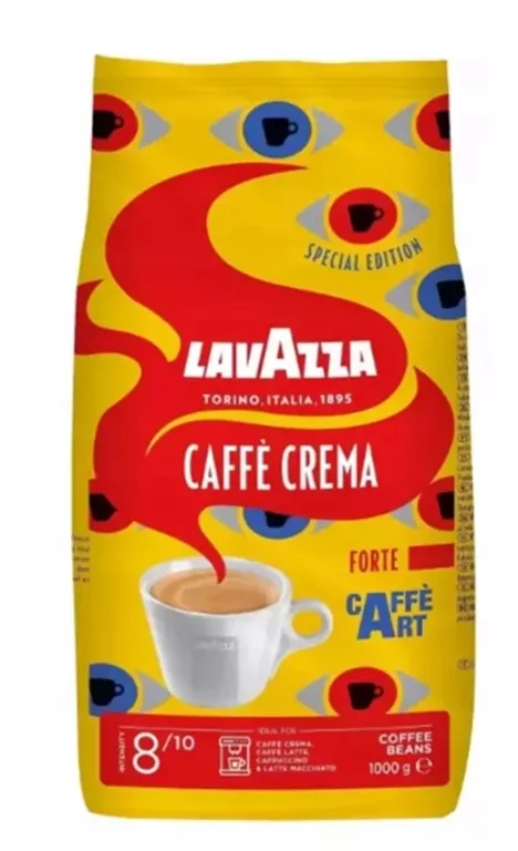 LAVAZZA FORTE TORINO CAFE CREMA FORTE CAFEART ARABICA KAWA ZIARNISTA 1KG