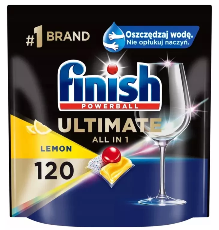 KAPSUŁKI DO ZMYWARKI FINISH POWERBALL ULTIMATE ALL IN 1 LEMON - 120 SZT.
