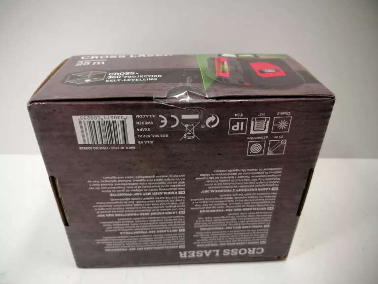 LASE MEEC TOOLS CROSS LASER 25M GREEN 360 STOPNI