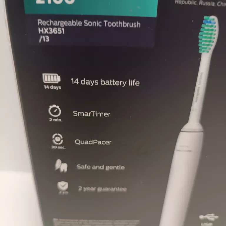 SZCZOTECZKA SONICZNA PHILIPS SONICARE 2100 HX3651/13 BIAŁA