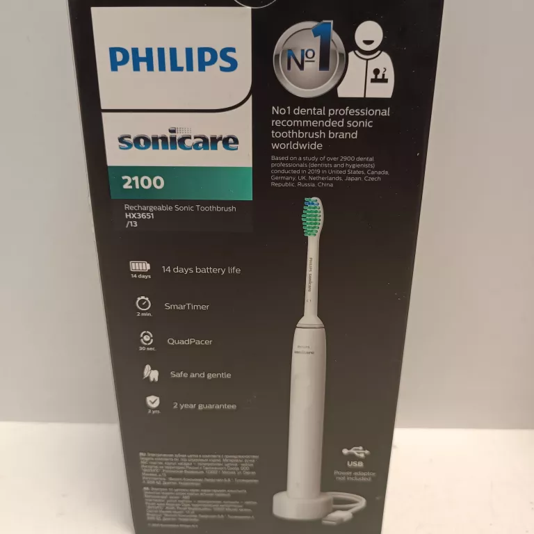 SZCZOTECZKA SONICZNA PHILIPS SONICARE 2100 HX3651/13 BIAŁA