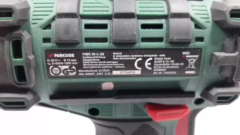 WKRĘTARKA PARKSIDE PABS 20LI-G8 KOMPLET