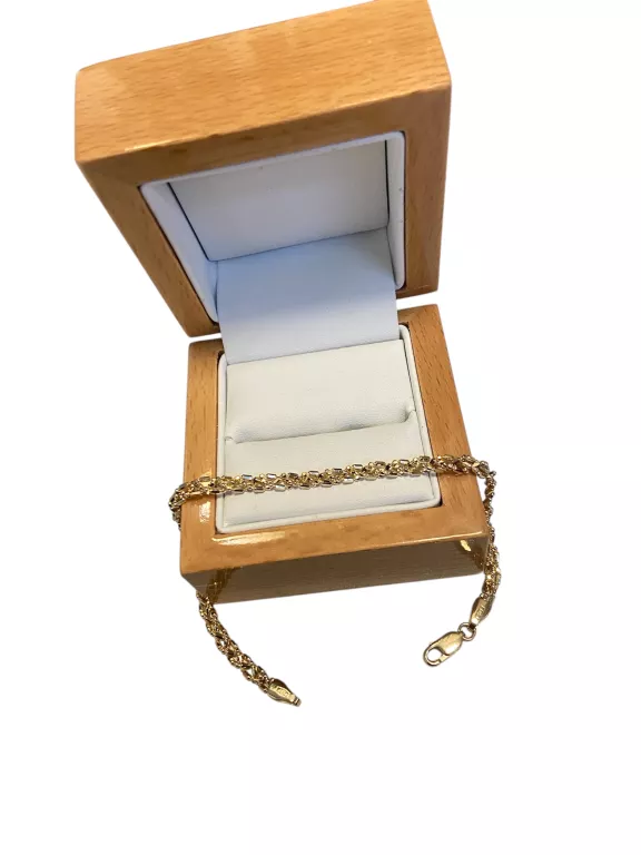 ŚLICZNA ZŁOTA 585 BRANSOLETKA 3.89G 18.5CM