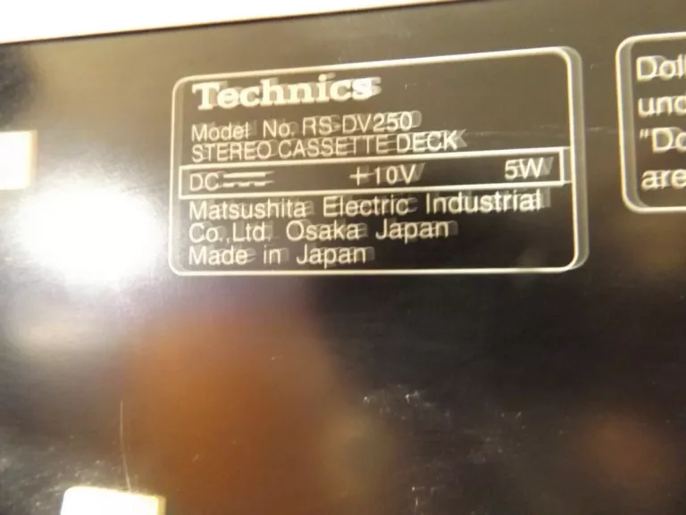 TECHNICS SL-EH570 CD RS-DV250 DE SH-EH570 SA-EH570