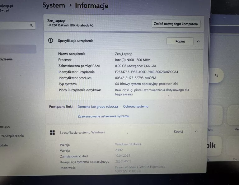 LAPTOP HP 250 G10 512GB !