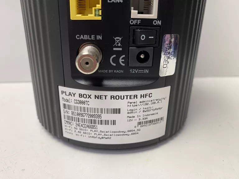 ROUTER PLAY CG3000TC 802.11AX