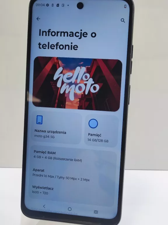 TELEFON MOTOROLA MOTO G34 5G 4/128GB