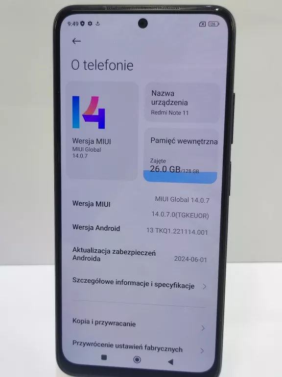 TELEFON REDMI NOTE 11 4/ 128GB