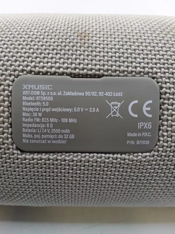 XMUSIC BTS850G SAM