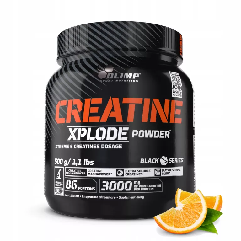 OLIMP CREATINE XPLODE 500G KREATYNA MATRIX STACK POMARAŃCZOWY 10/2028