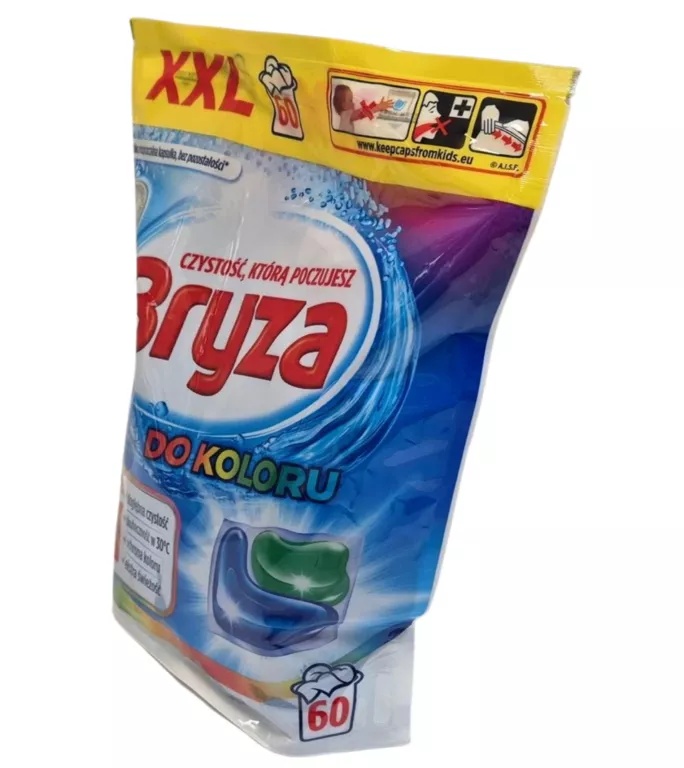 BRYZA KAPSUŁKI DO PRANIA KOLOROWYCH UBRAŃ KOLOR OCHRONA KOLORU 4W1 60 SZTU