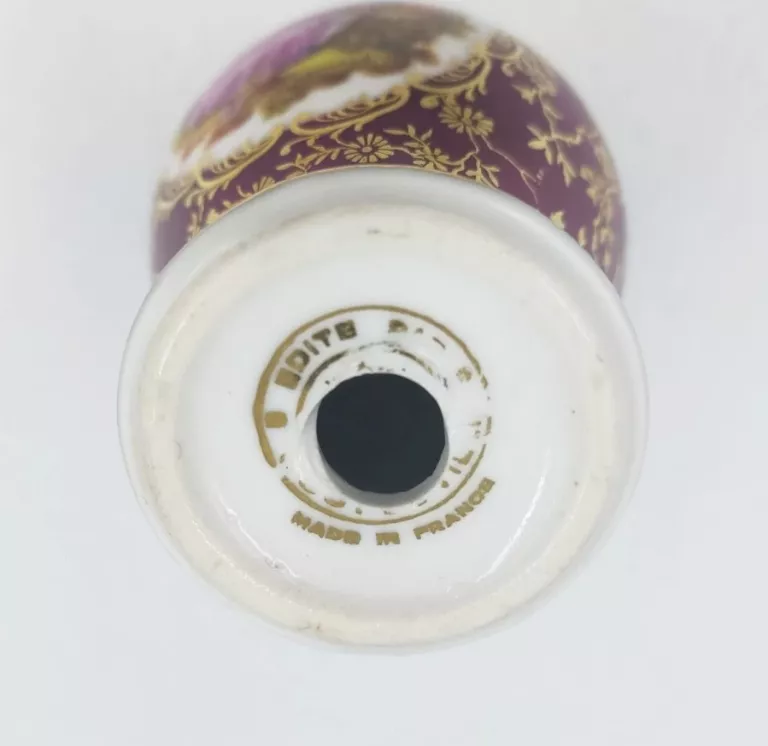 OZDOBNY WAZONIK PORCELANA FRANCUSKA